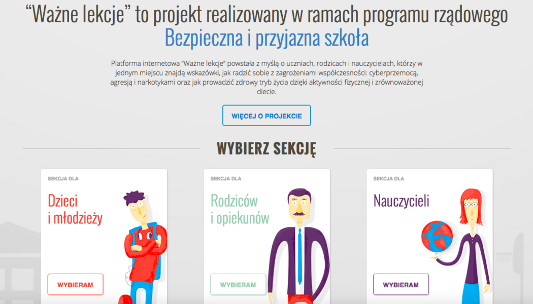 Gmina Michałowice będzie  redagować stronę internetową www.waznelekcje.pl na zlecenie Wojewody Małopolskiego.